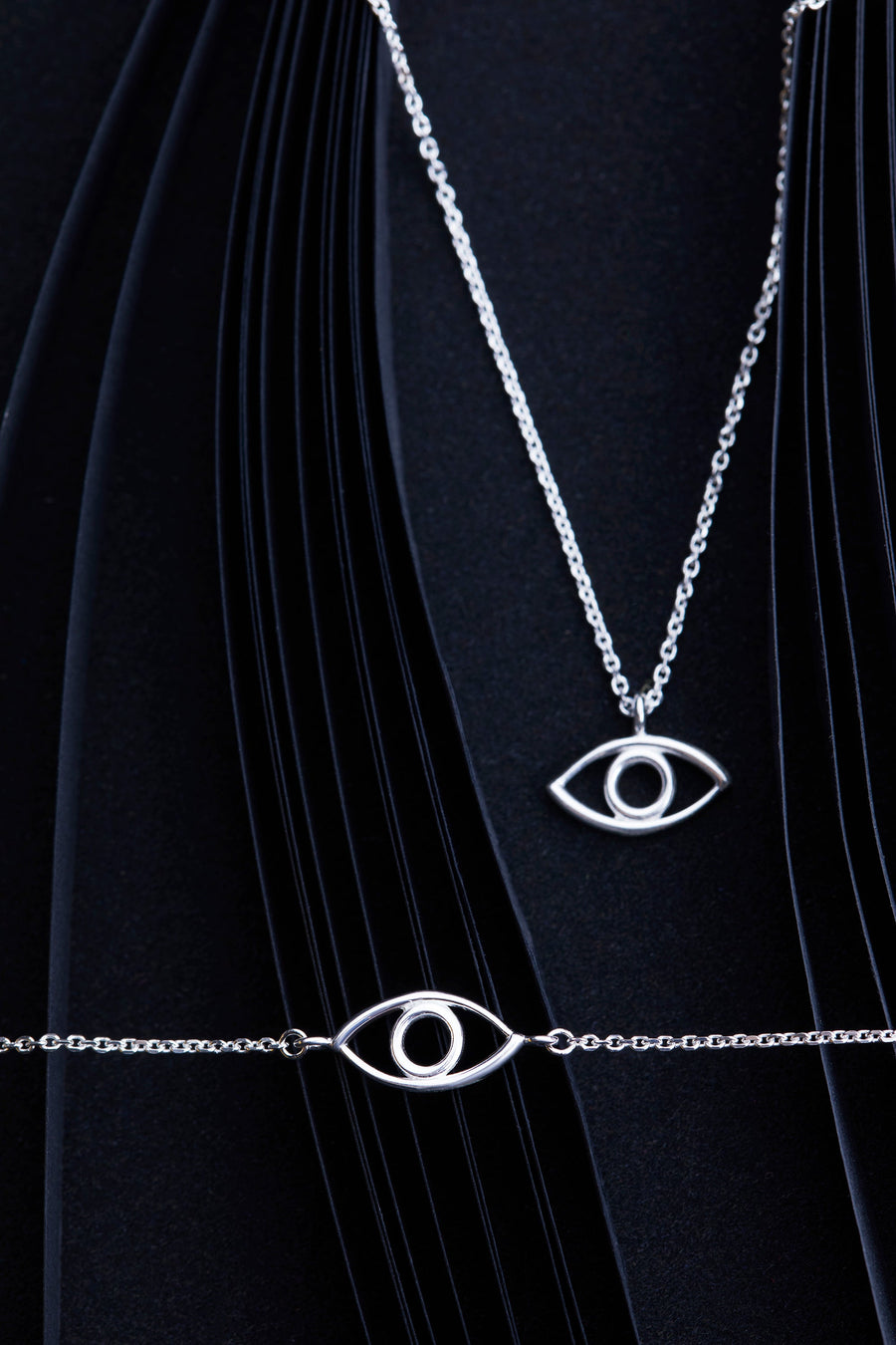 The Everlucky Evil Eye Outline Silver 925° Necklace