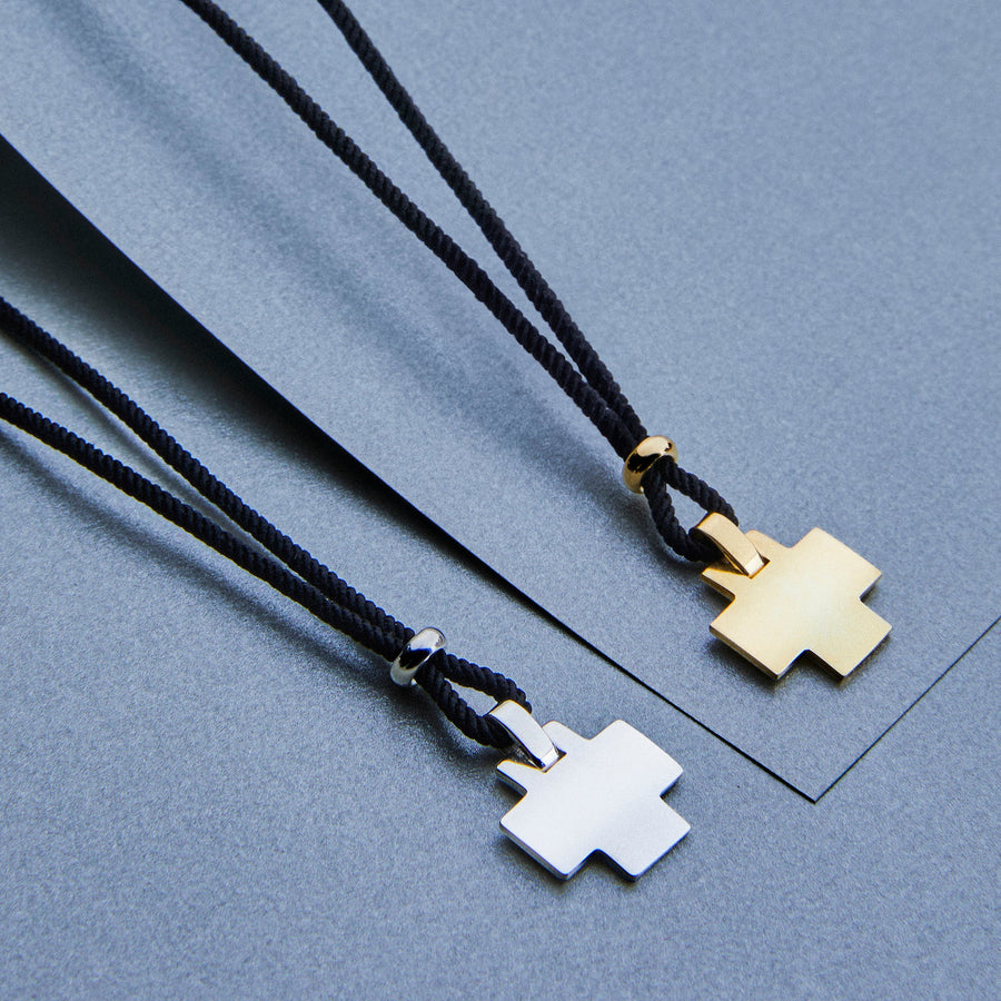 The Everlucky Cross Square Small Silver 925° Necklace