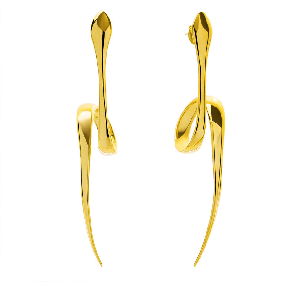 The Essential Snakes Minimal 18K Gold Plated Silver 925° Earrings