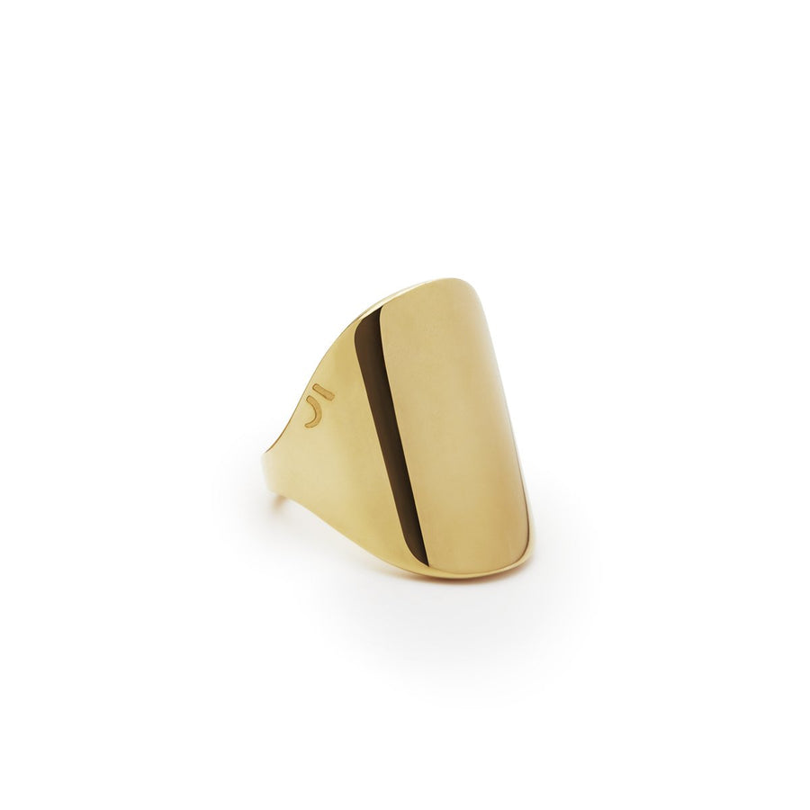 The Essential Forms Minimal Chevalier 18K Gold Plated Silver 925° Ring