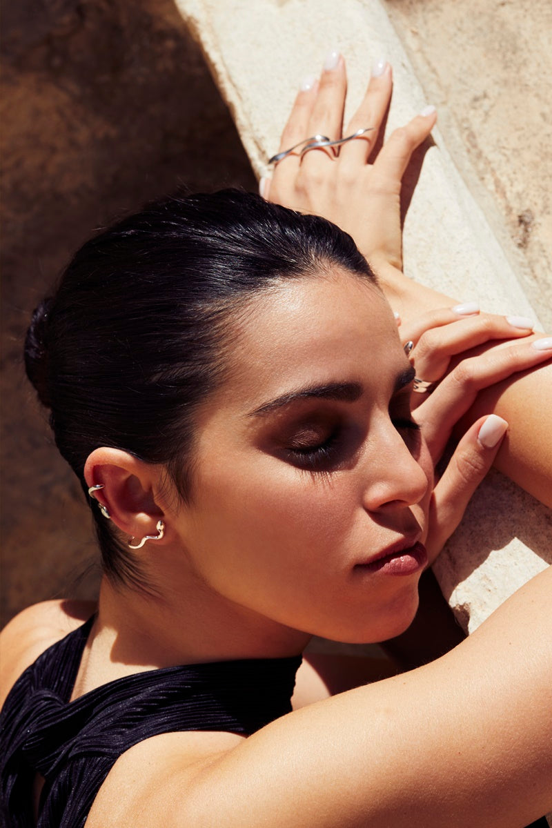 The Essential Snakes Cuff Moiti Silver 925 Earring 5FIVE