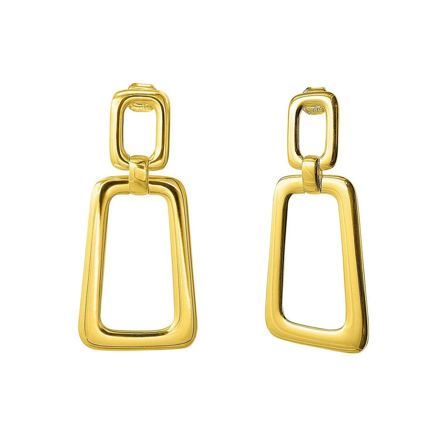 The Essential Forms Trapezoid 18K Gold Plated Silver 925° Earrings