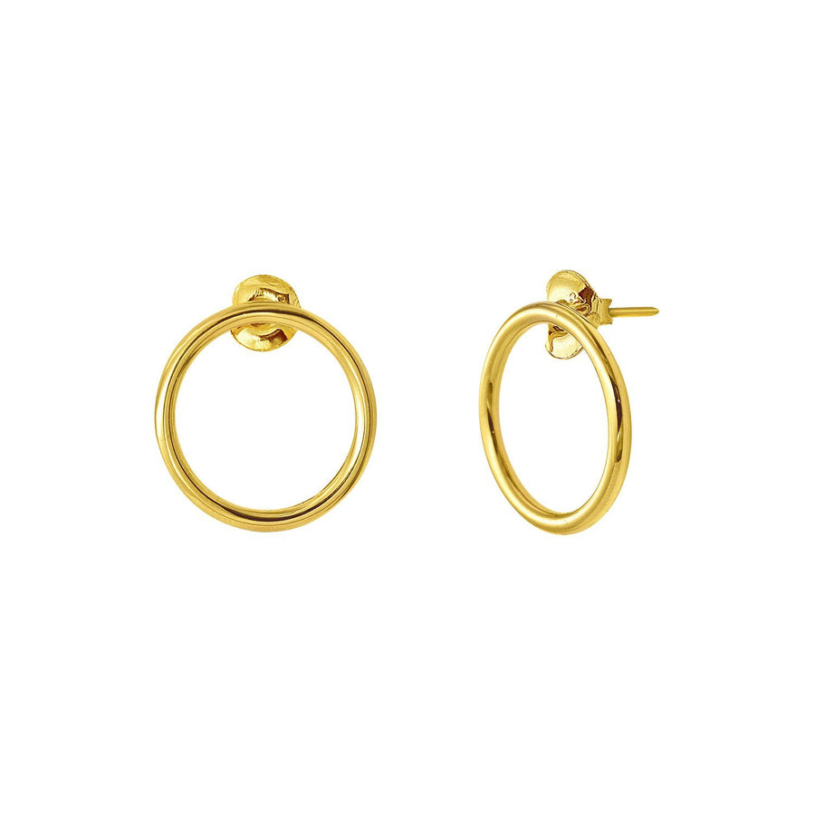 The Essential Kyklos Plain 18K Gold Plated Silver 925° Earrings