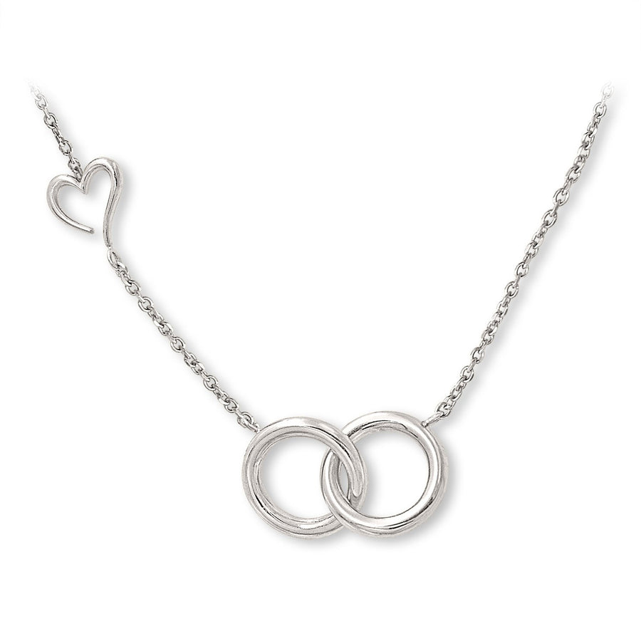 The Essential Love's A-Round Bond Circles with Heart Silver 925° Necklace