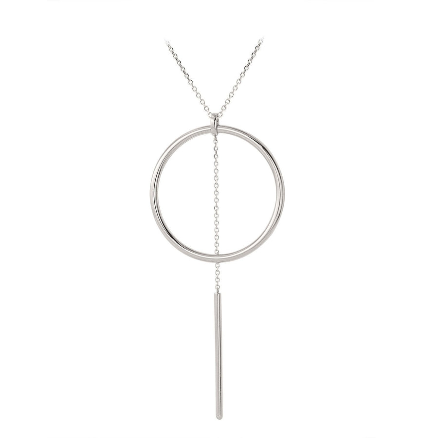 The Essential Kyklos with Big Bar Silver 925° Necklace