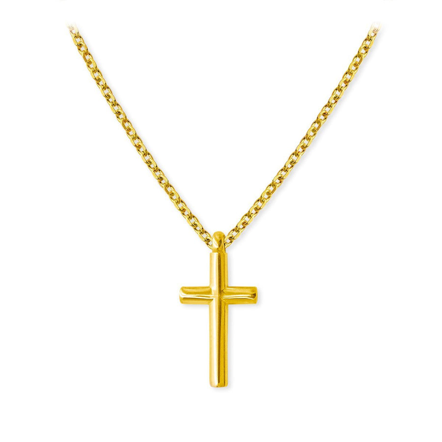 The Everlucky Cross Cylindrical Mini 18K Gold Plated Silver 925° Necklace
