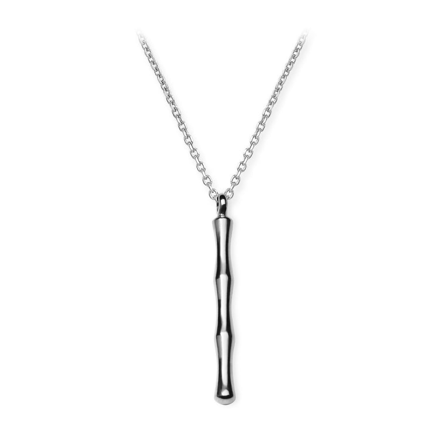 The Essential Bamboo Bar Short Silver 925° Necklace