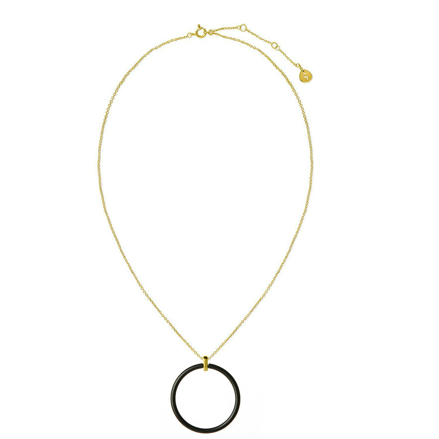 The Essential Kyklos Black & 18K Gold Plated Silver 925° Necklace