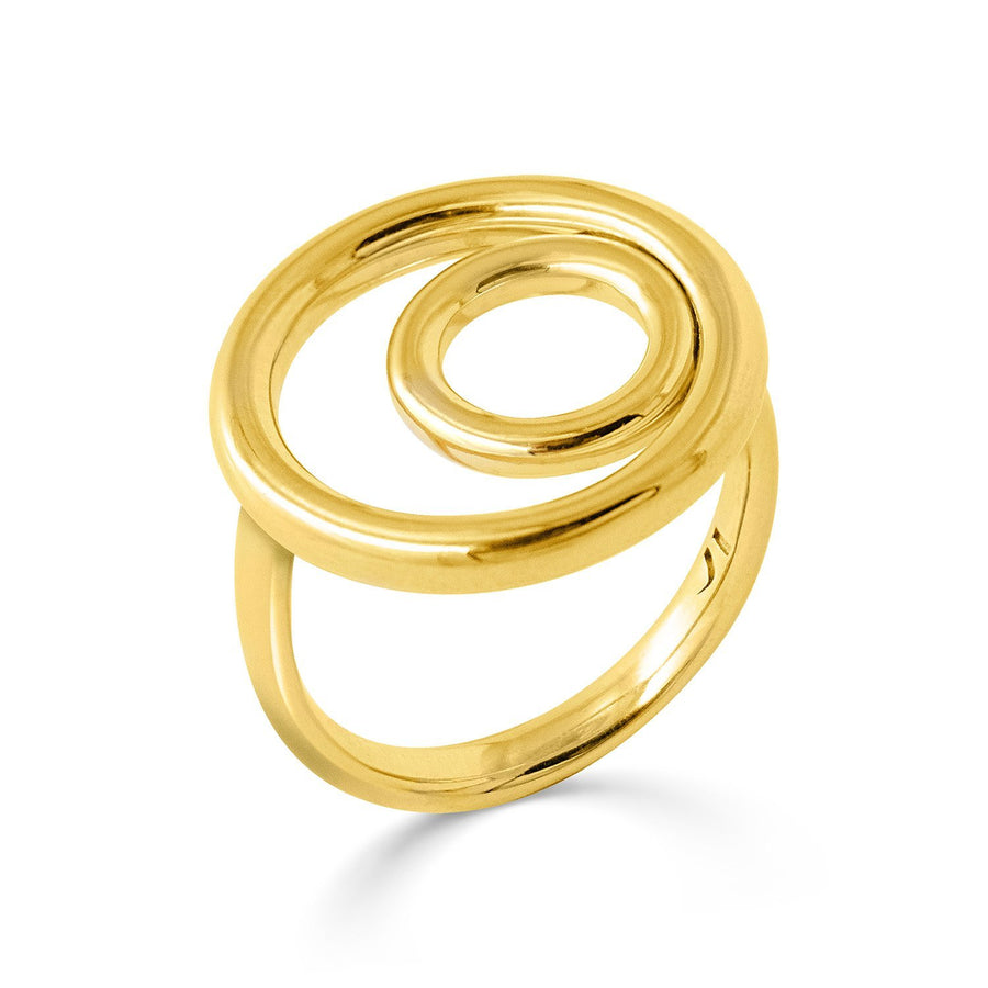 The Essential Kyklos Double 18K Gold Plated Silver 925° Ring