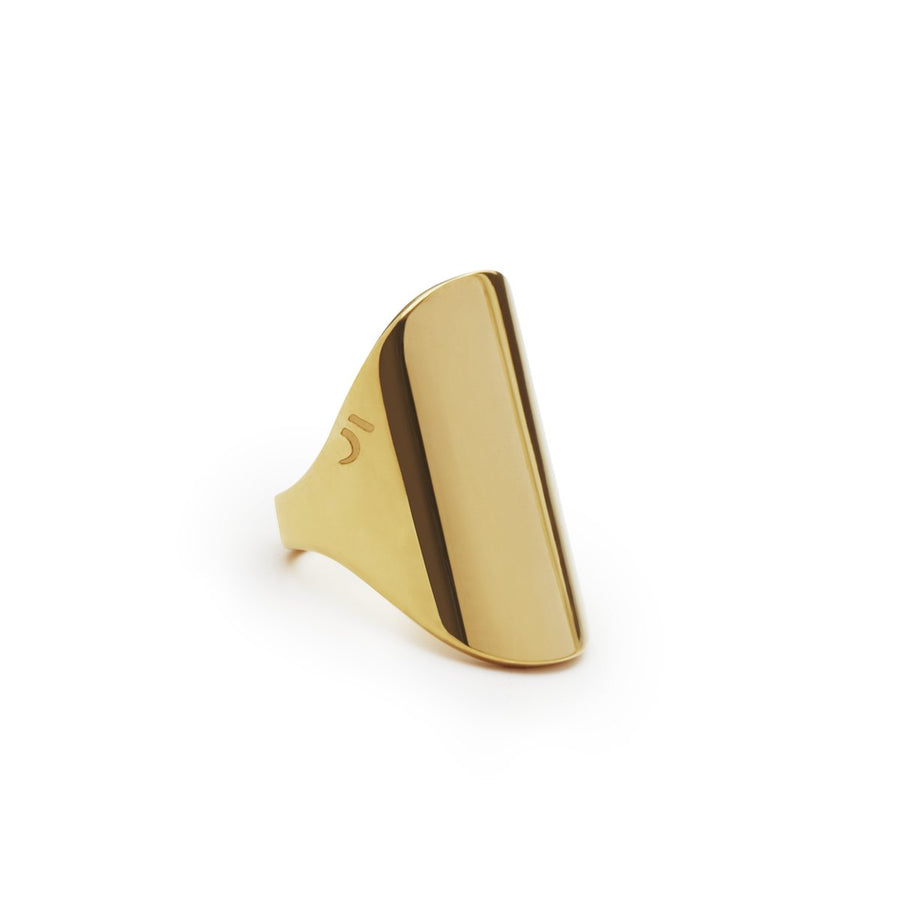 The Essential Forms Minimal Large 18K Gold Plated Silver 925° Ring