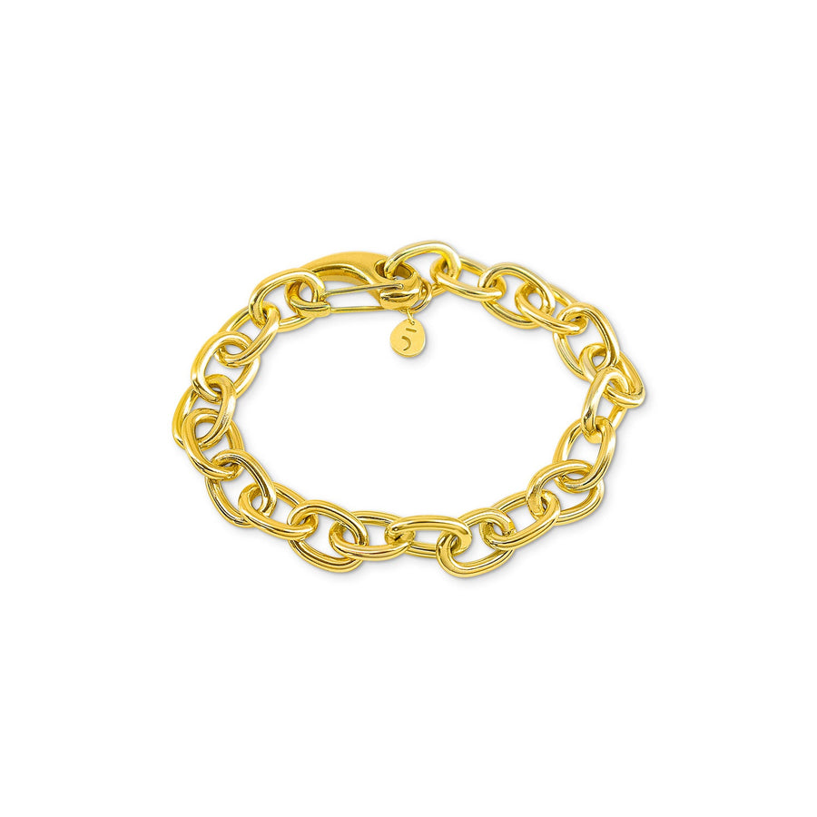 The Eclectic Fashion Wave Medium Gold Plated Bracelet