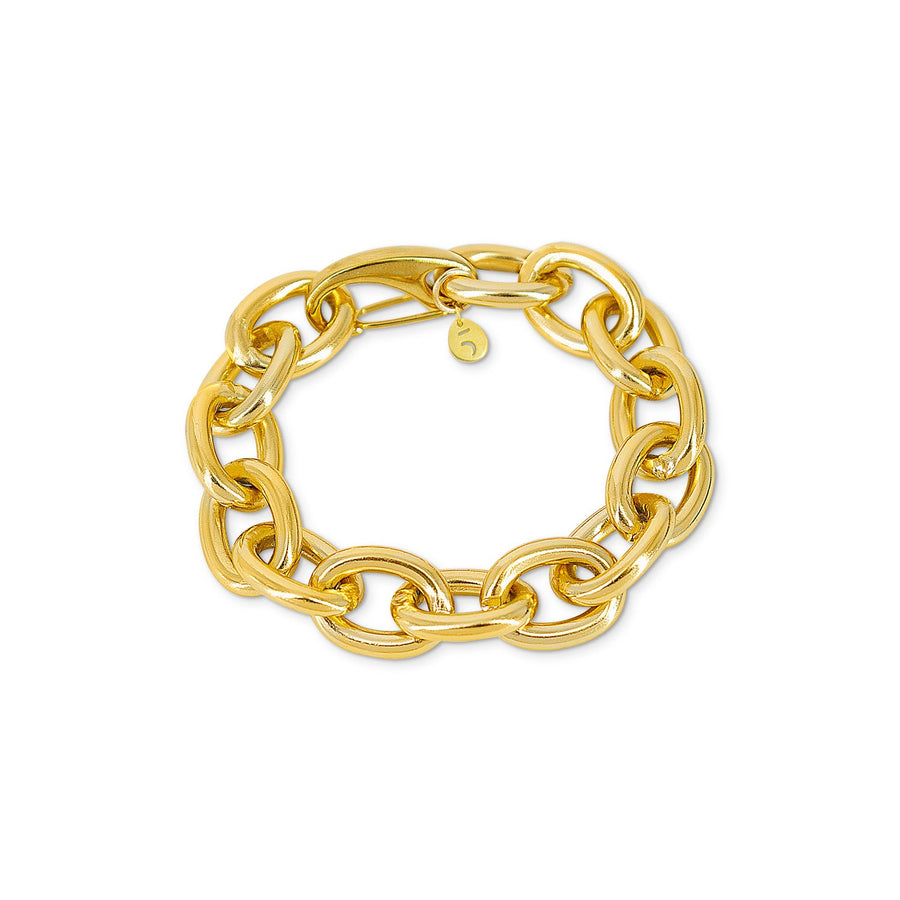 The Eclectic Fashion Wave Big Gold Plated Bracelet