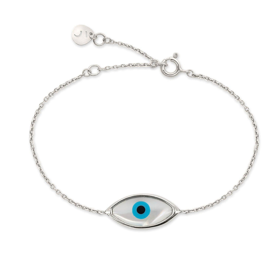 The Everlucky Evil Eye Navette Small Silver 925° Bracelet