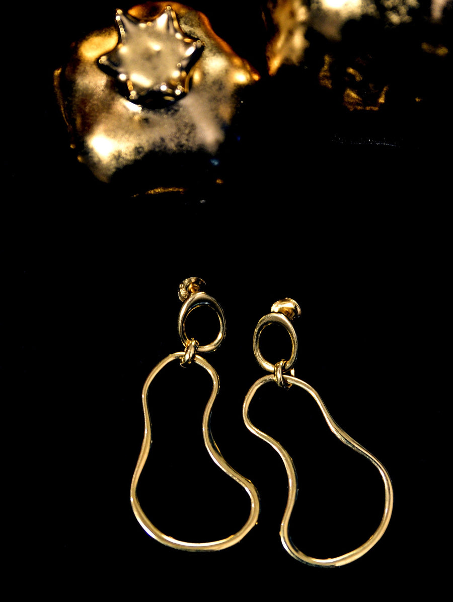 The Essential Forms Cloud 18K Gold Plated Silver 925° Earrings