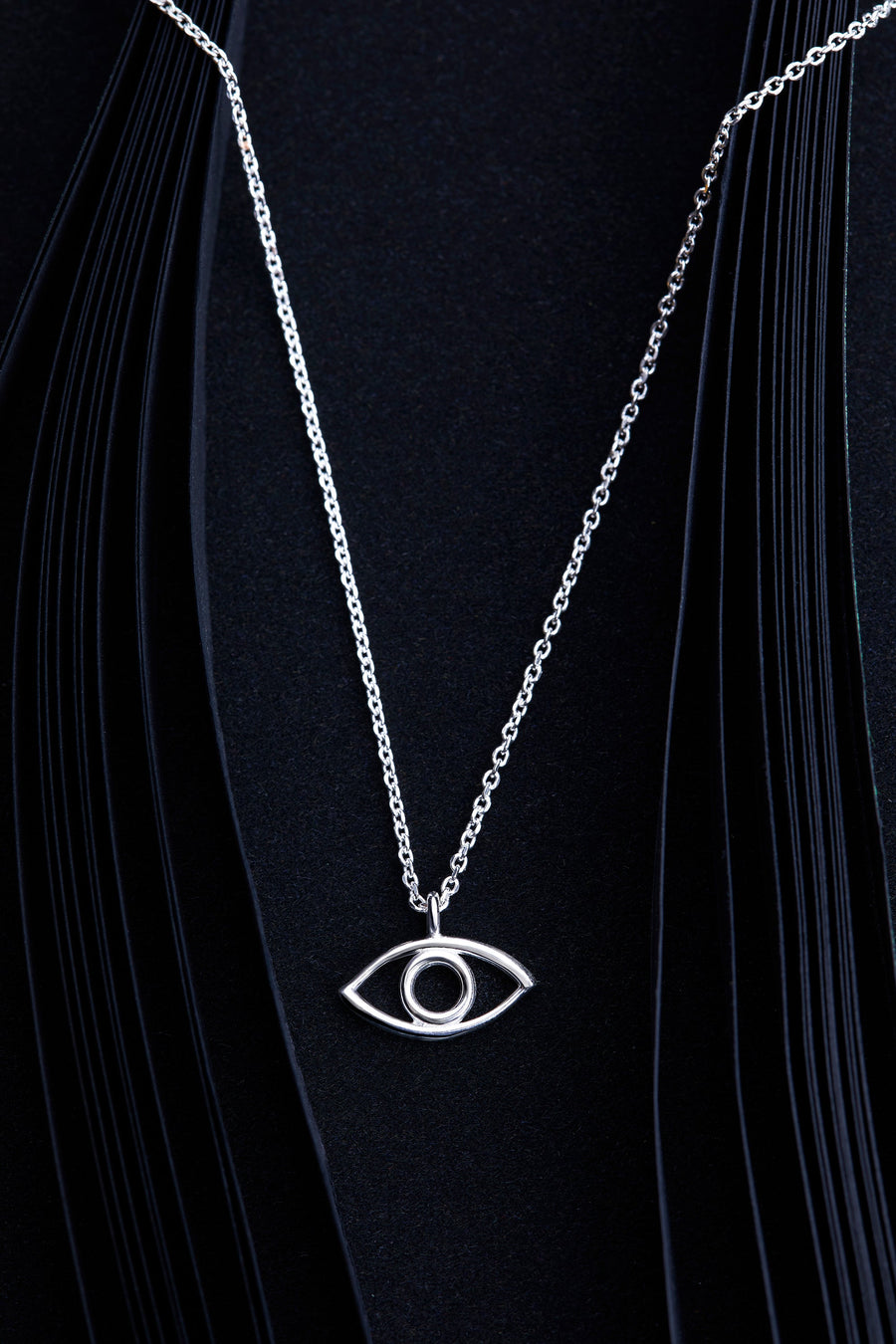 The Everlucky Evil Eye Outline Silver 925° Necklace
