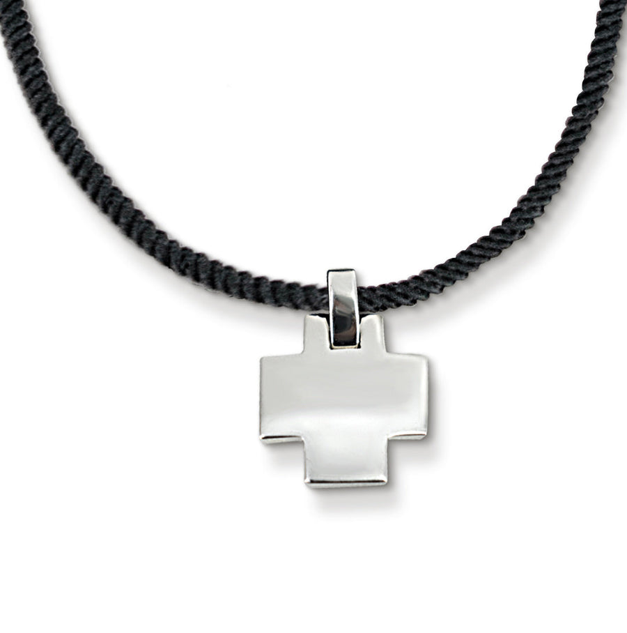 The Everlucky Cross Square Small Silver 925° Necklace
