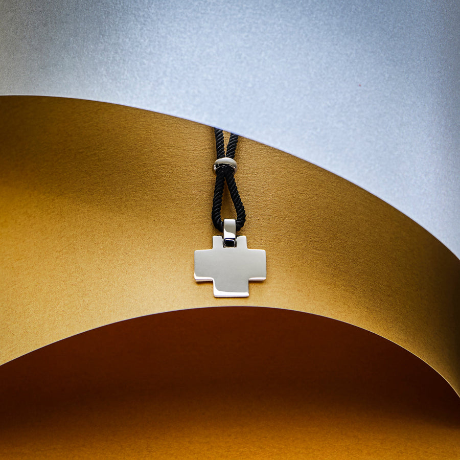 The Everlucky Cross Square Small Silver 925° Necklace