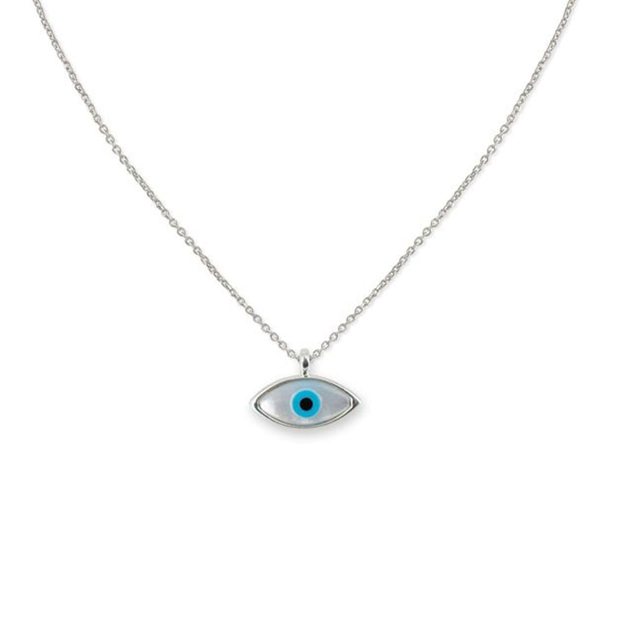 The Everlucky Evil Eye Navette Small Silver 925° Necklace