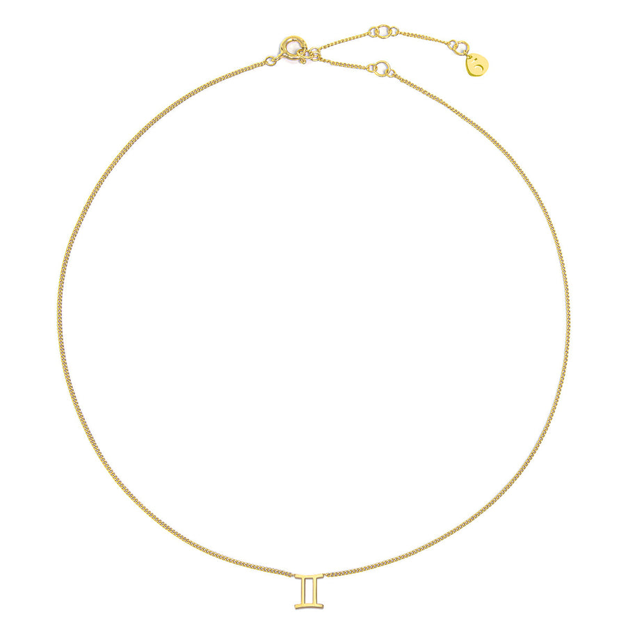 The Ekfrasis Zodiac Gemini 18K Gold Plated Silver 925° Necklace