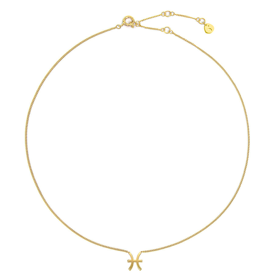 The Ekfrasis Zodiac Pisces 18K Gold Plated Silver 925° Necklace