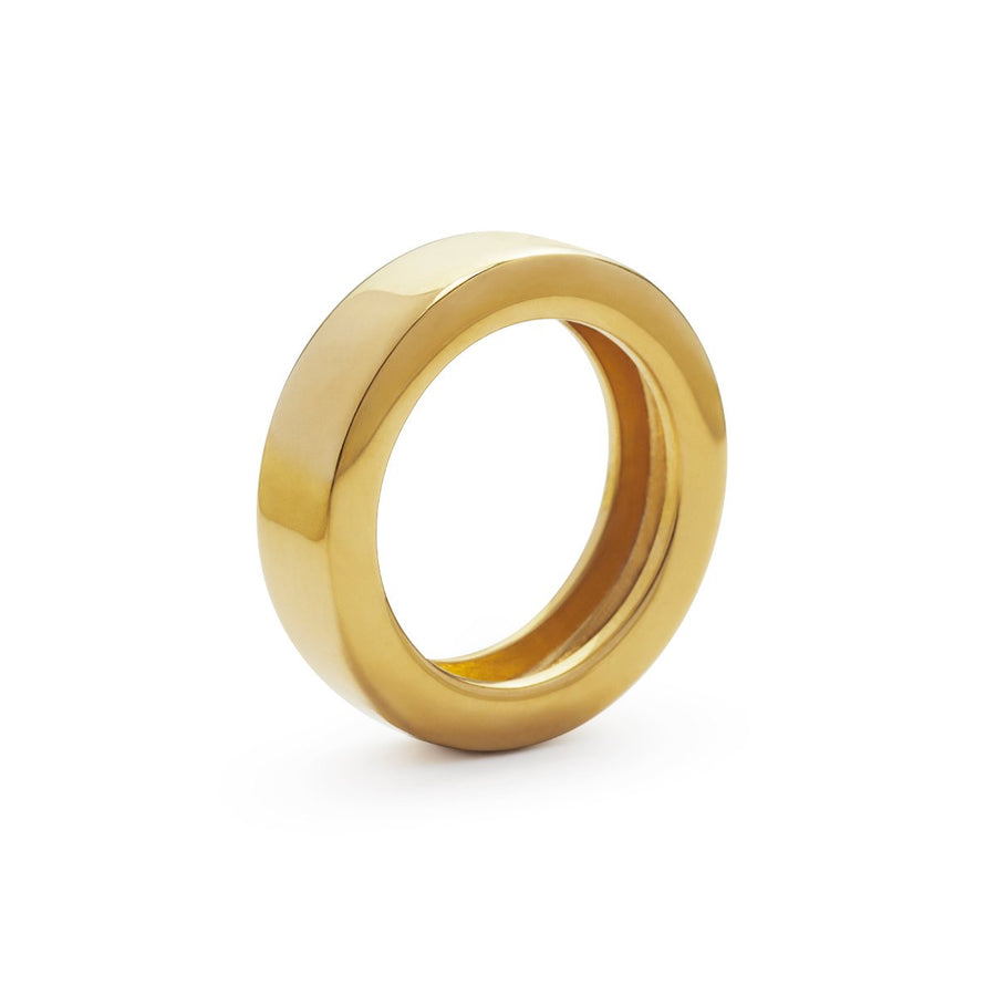 The Essential Forms Round 18K Gold Plated Silver 925° Ring