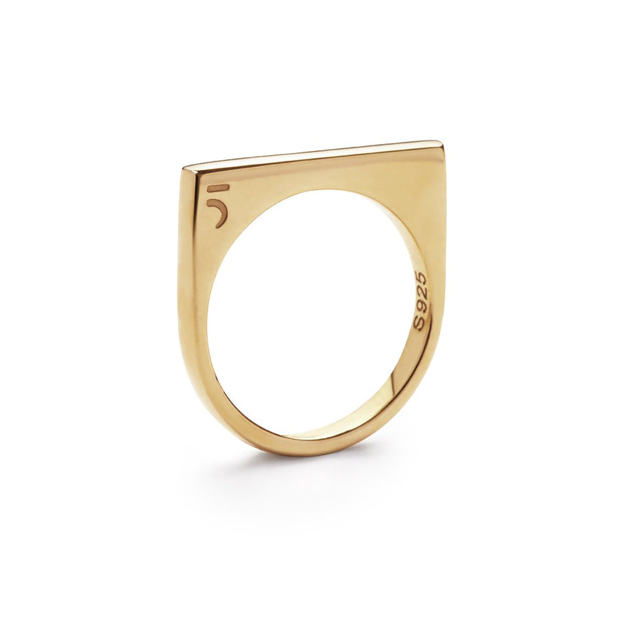 The Essential Forms Triplet 18Κ Gold Plating Ring