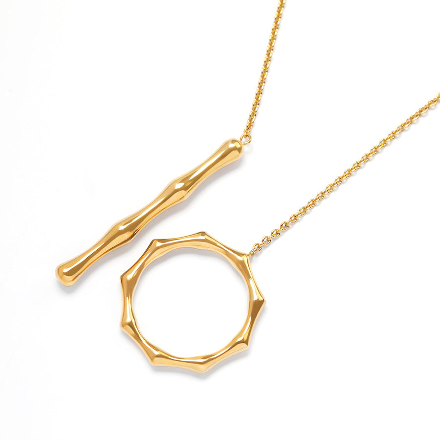 The Essential Bamboo Tie 18K Gold Plated Silver 925° Necklace