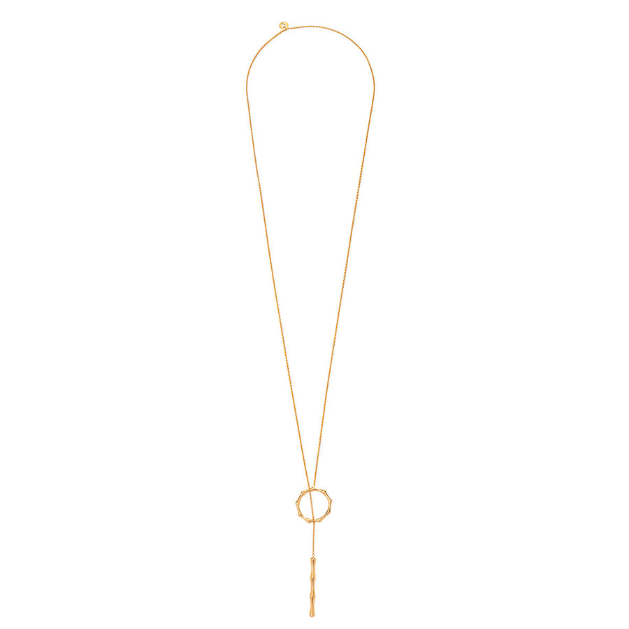 The Essential Bamboo Tie 18K Gold Plated Silver 925° Necklace
