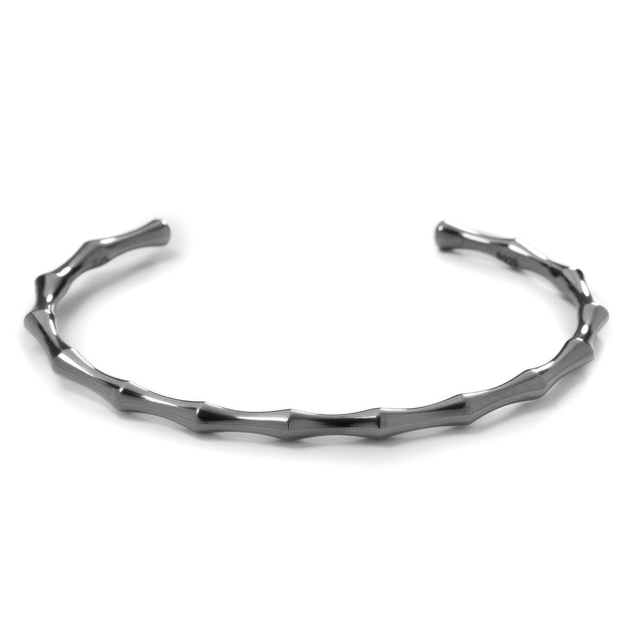 The Essential Bamboo Bangle Black Rhodium Plated Silver 925° Bracelet
