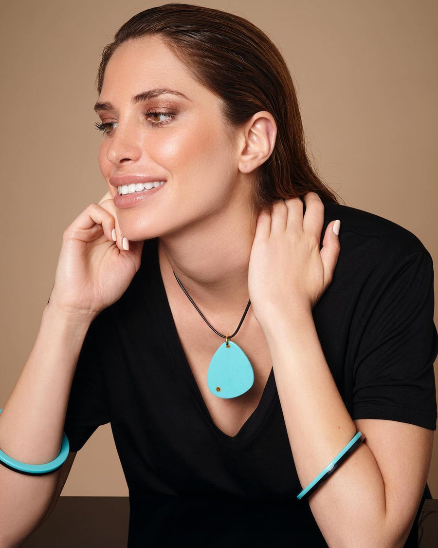 The Eclectic Irregular Big Turquoise Necklace