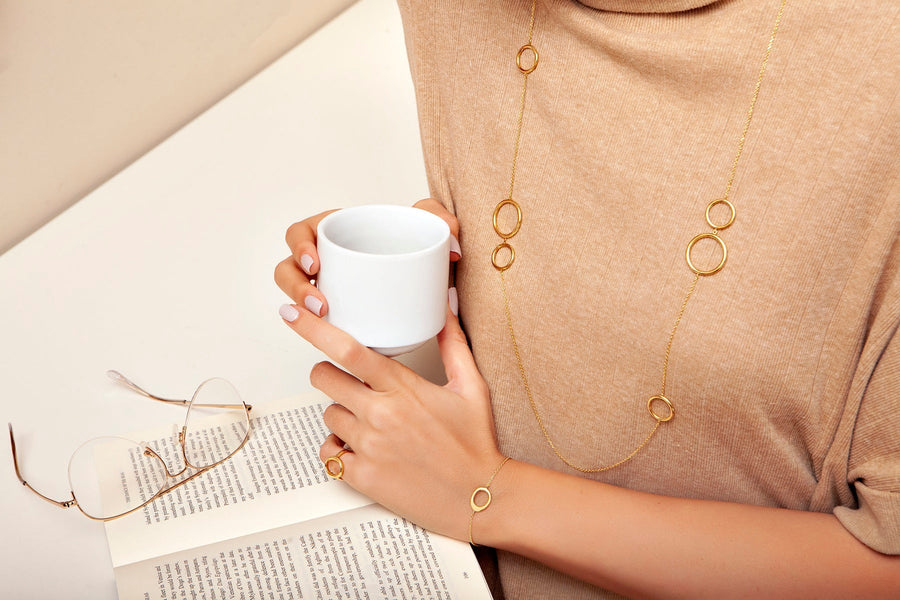 The Essential Mini Line Outline 18K Gold Plated Silver 925° Bracelet