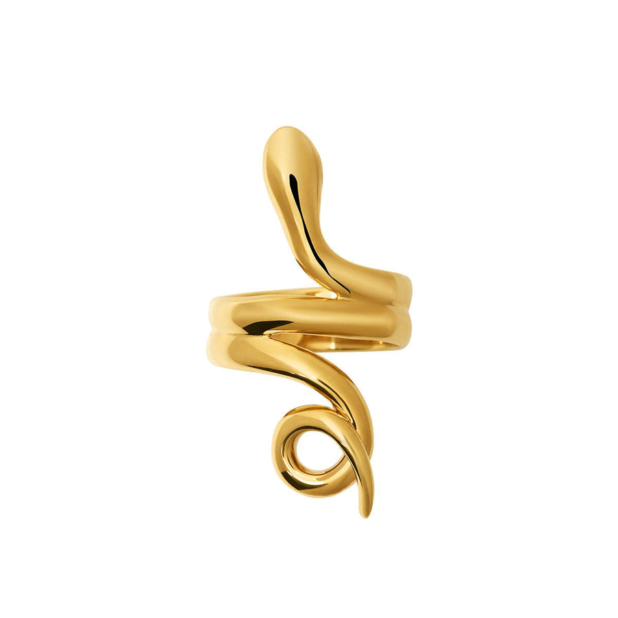 The Essential Snakes Statement 18K Gold Plated Silver 925° Ring