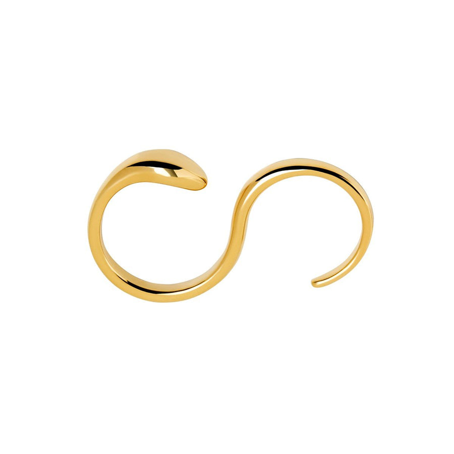 The Essential Snakes 2Fingers 18K Gold Plated Silver 925° Ring