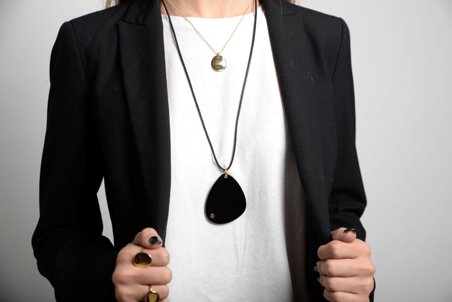 The Eclectic Irregular Big Black Necklace