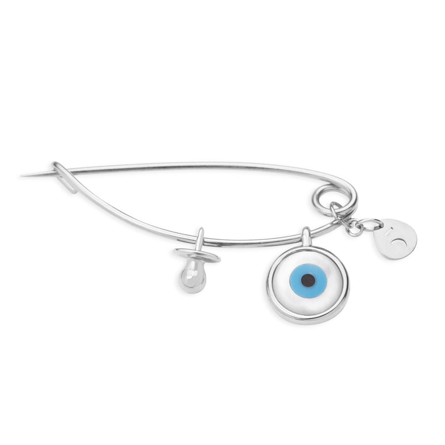 The Newborn Evil Eye & Pacifier Silver 925° Pin