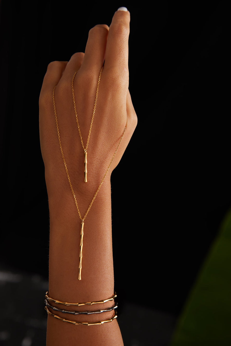 The Essential Bamboo Bangle 18K Gold Plated Silver 925° Bracelet