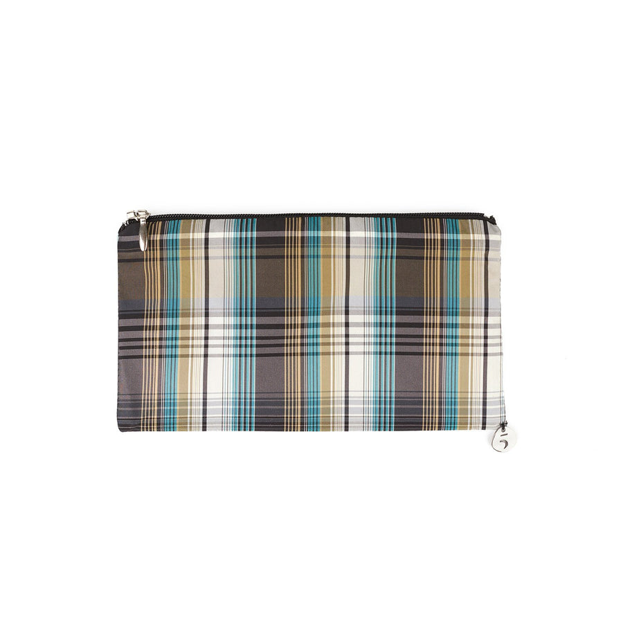 The Accessories Wallet for women Checkered Turquoise, Small