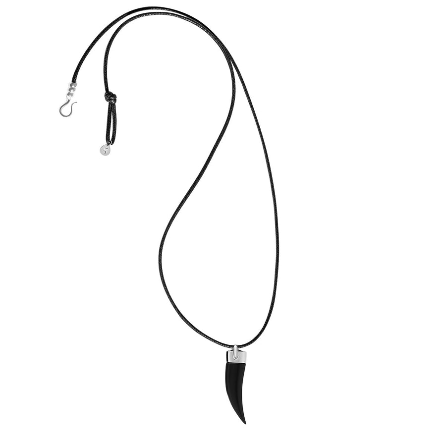 The Essential Rock Tooth Black Coated & Silver 925° Pendant