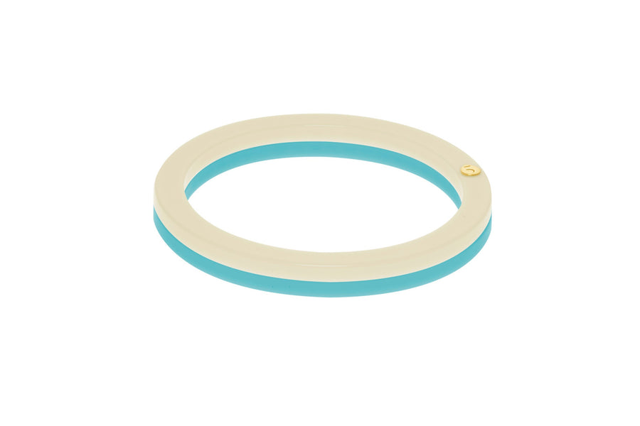 The Eclectic Bangle Turquoise & Ivory Bracelet