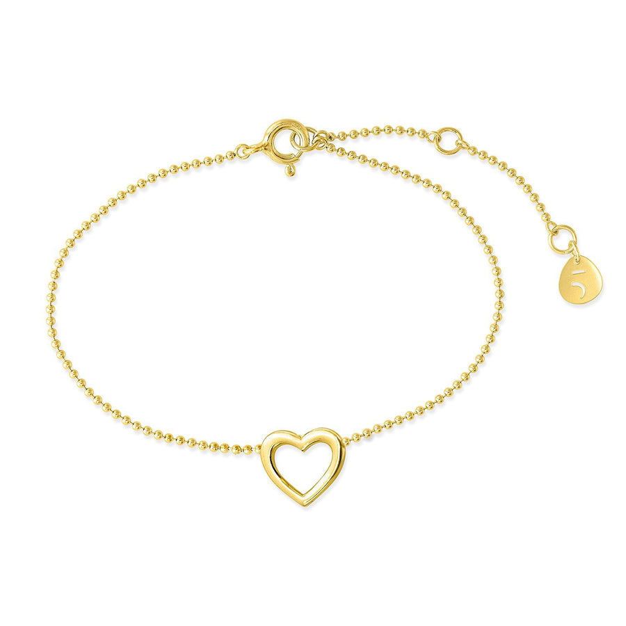 The Essential Mini Line Heart 18K Gold Plated Silver 925° Bracelet