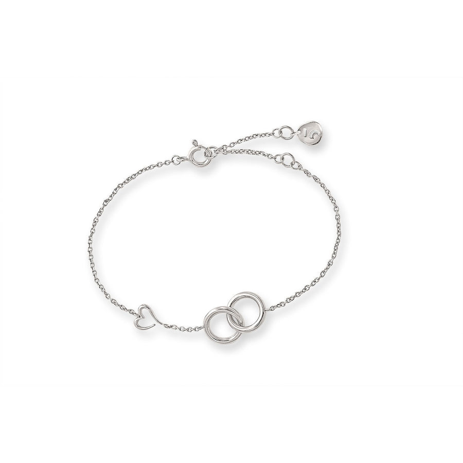 The Essential Love's A-Round Bond Circles with Heart Silver 925° Bracelet
