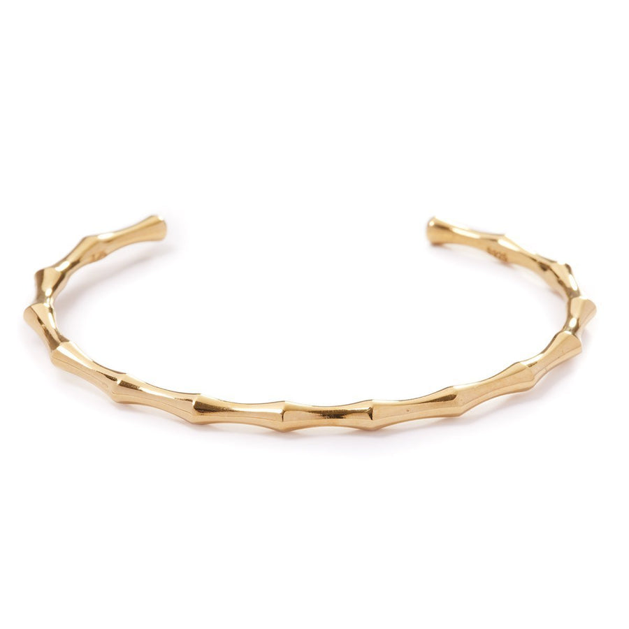 The Essential Bamboo Bangle 18K Gold Plated Silver 925° Bracelet