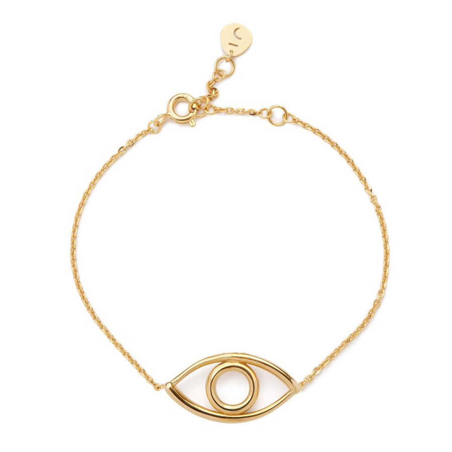 The Everlucky Evil Eye Outline 18K Gold Plated Silver 925° Bracelet