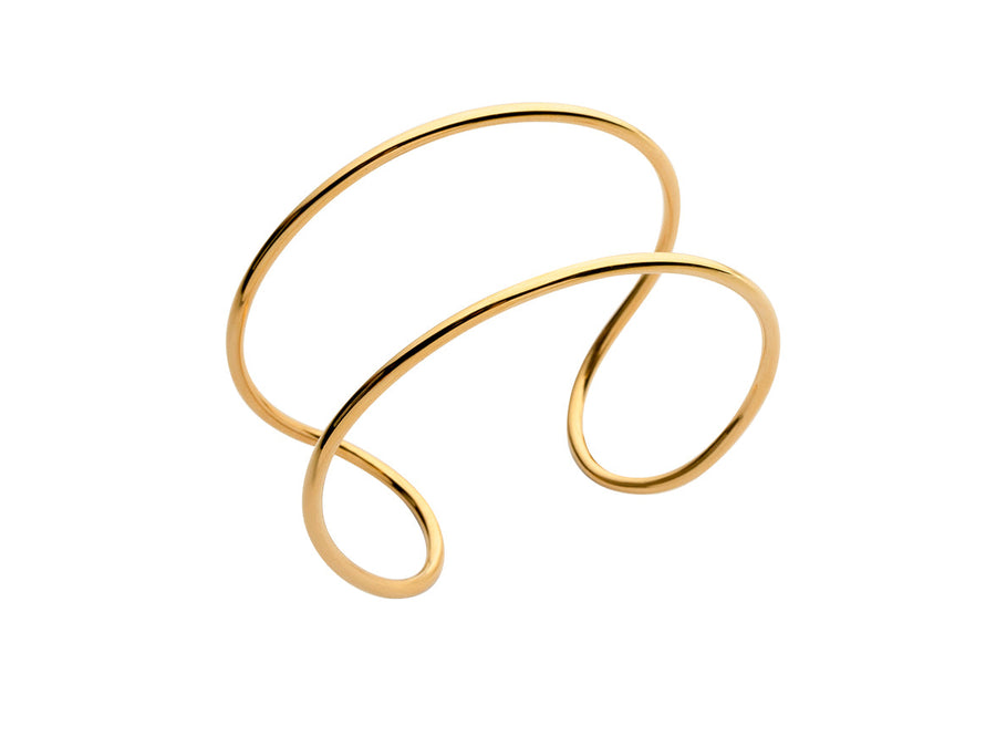 The Essential Forms Double Bangle 18K Gold Plated Silver 925° Bracelet