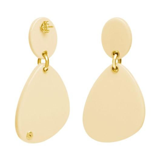 The Eclectic Irregular Double Ivory Earrings