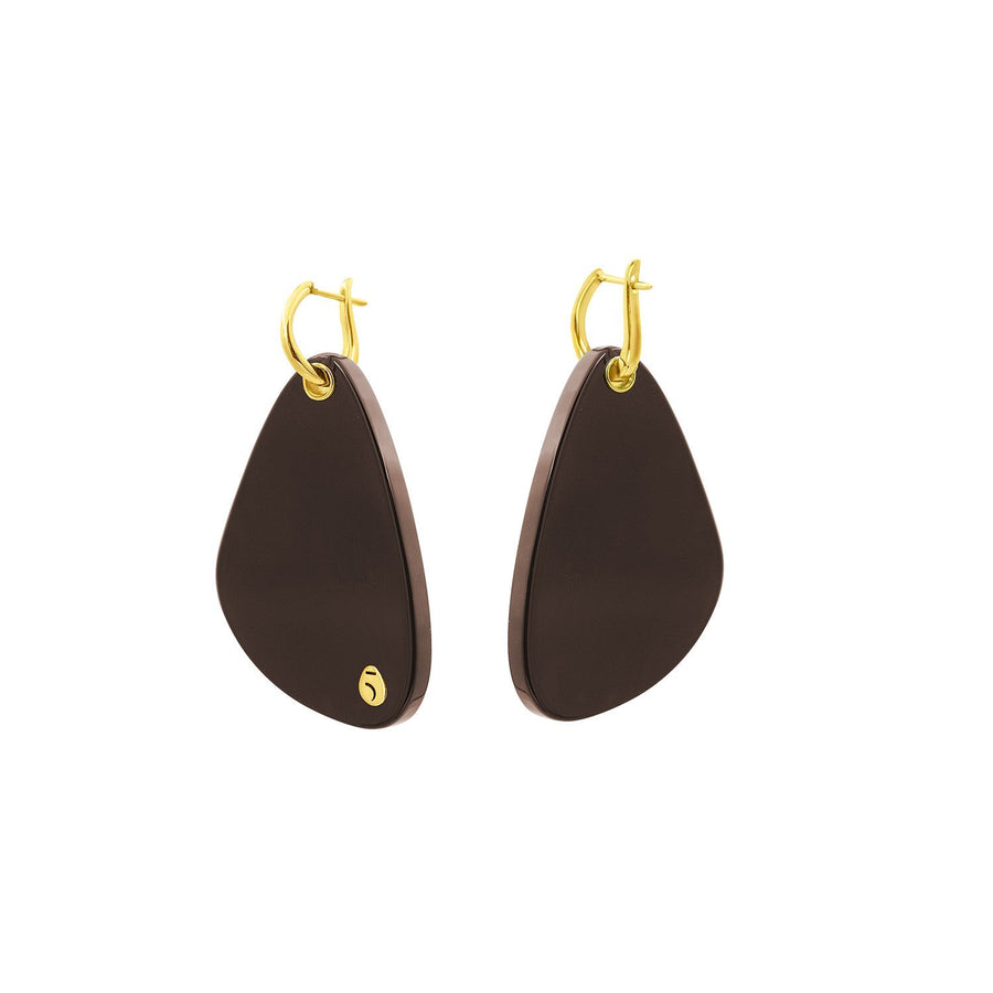 The Eclectic Irregular Small Brown Earrings