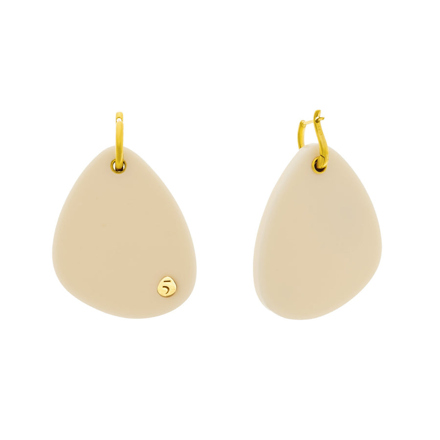 The Eclectic Irregular Medium Ivory Earrings