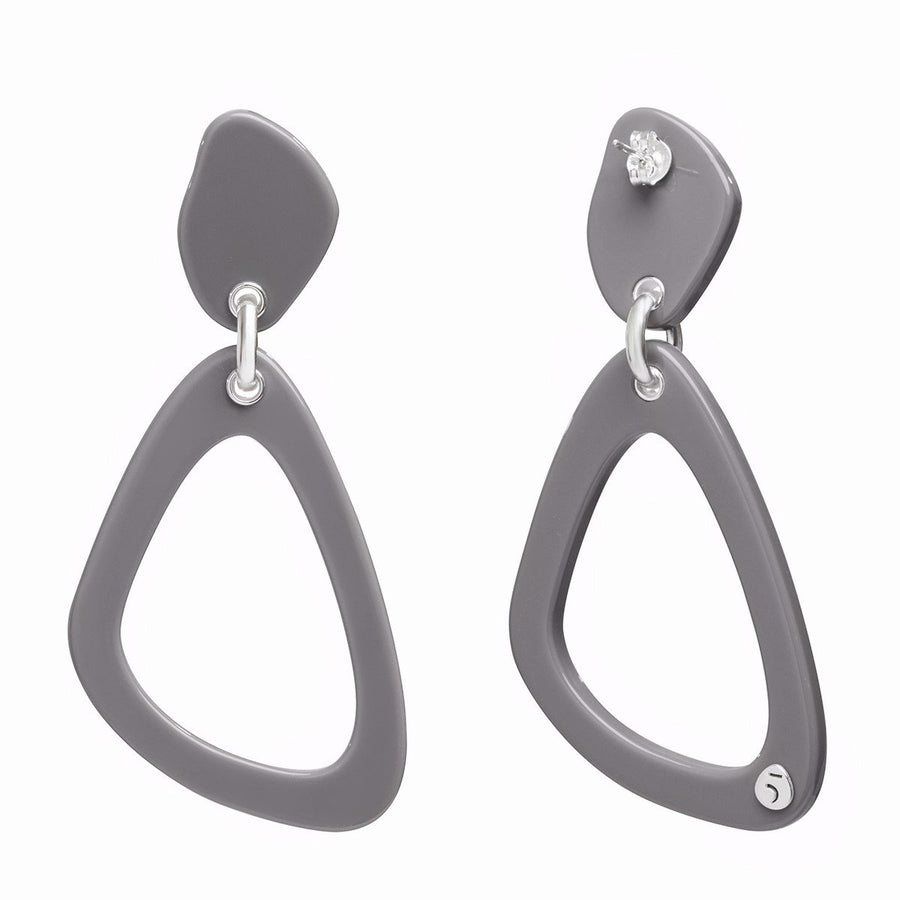 The Eclectic Outline Grey Earrings