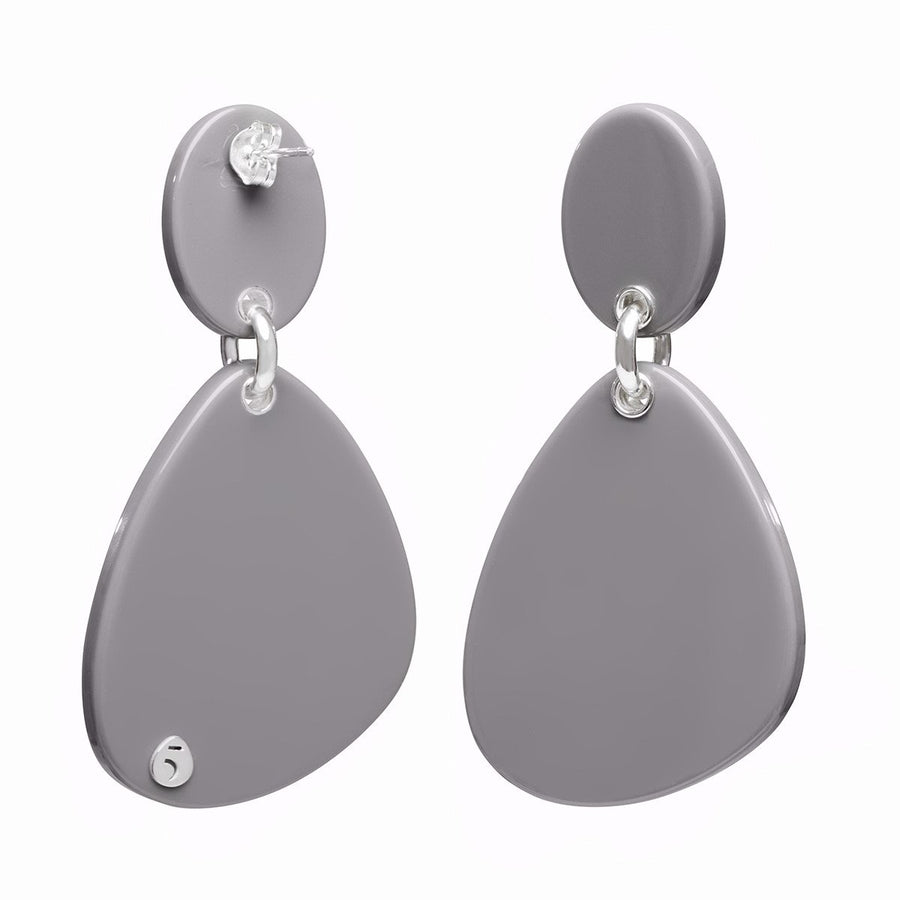 The Eclectic Irregular Double Grey Earrings