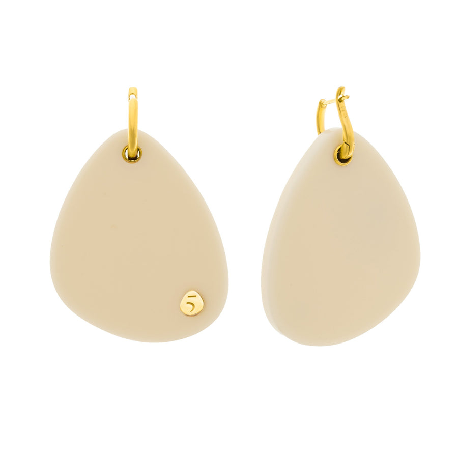 The Eclectic Irregular Large Ivory Earrings
